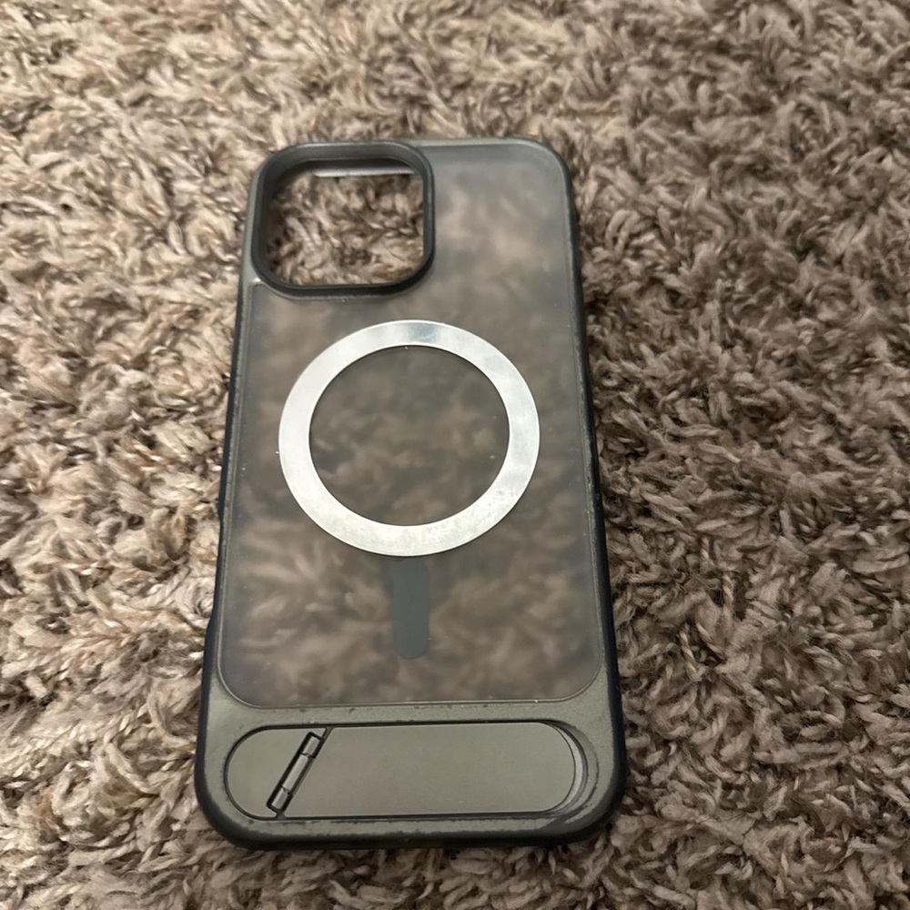 Apple Clear Case with Black and Silver Accents